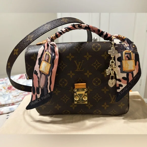 LOUIS VUITTON MONOGRAM POCHETTE METIS SATCHEL CROSSBODY BAG - Picture 4 of 13